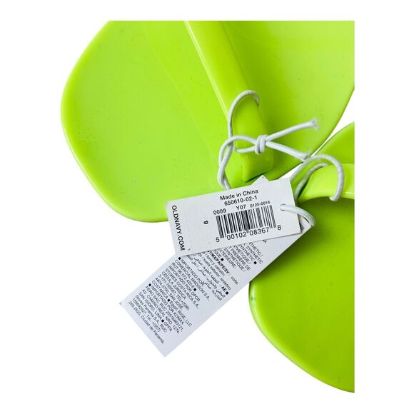 NWT Old Navy Womens Strappy Jelly Slide Lemon Lime Flats Summer Sandals Size 9 - Picture 3 of 3